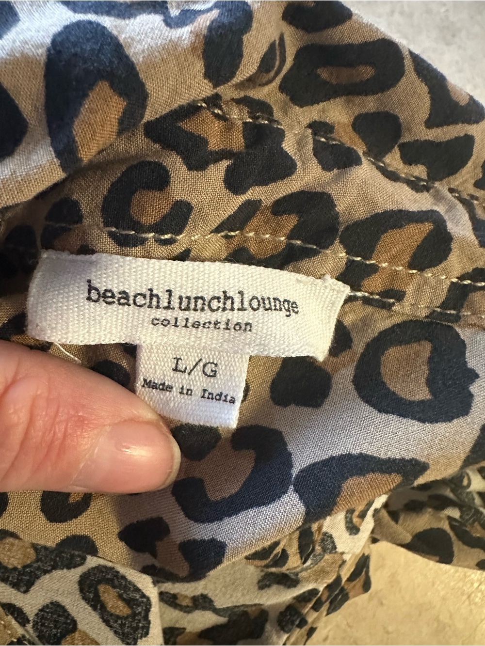 beachlunchlounge Leopard Print Button-Down Shirt in Brown - Picture 7 of 7